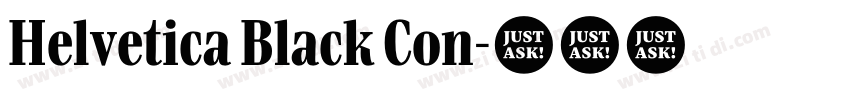 Helvetica Black Con字体转换